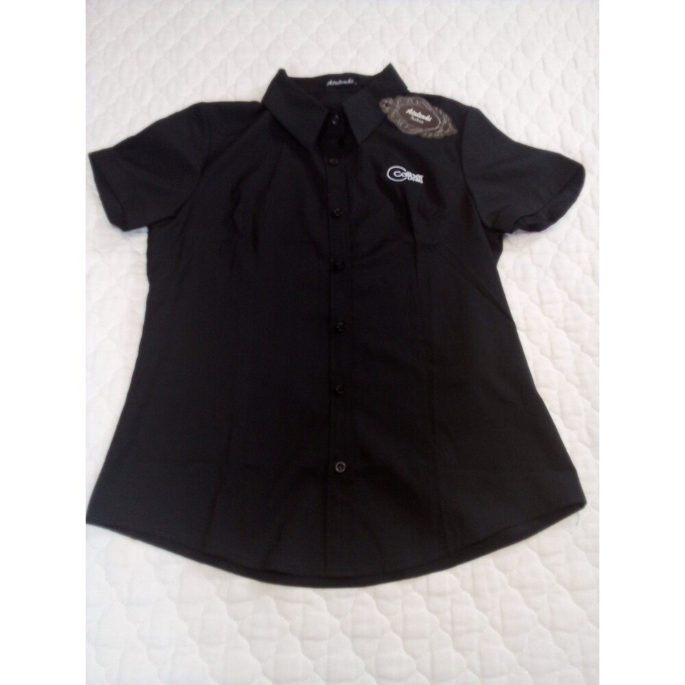 Women's Atalewhi New With Tags Caliber Living Emblem Black Button Up Size medium